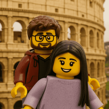 Example couple with plastic toy filter